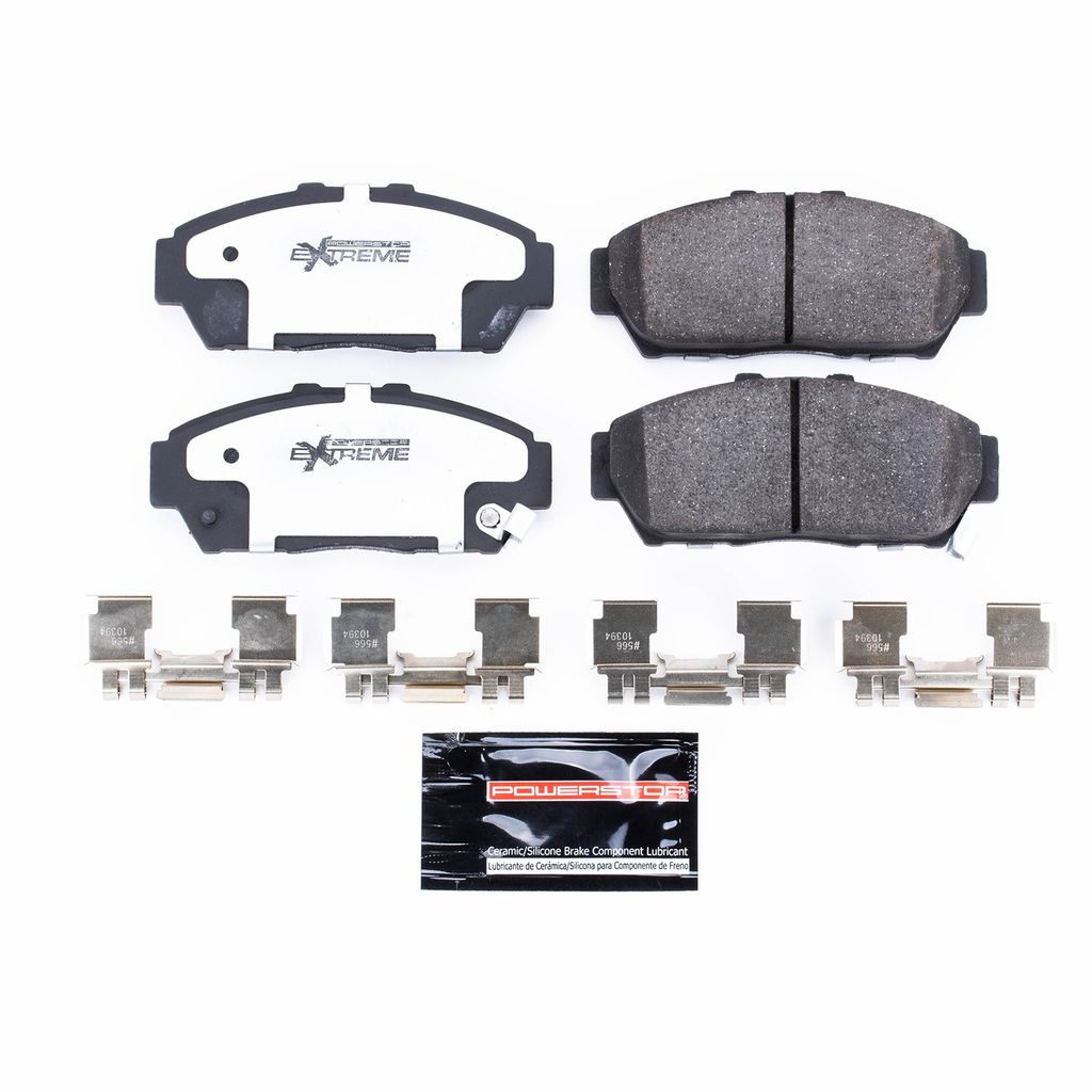 PowerStop Z26-617 - Z26 Street Performance Carbon Fiber Ceramic Brake Pads with Hardware