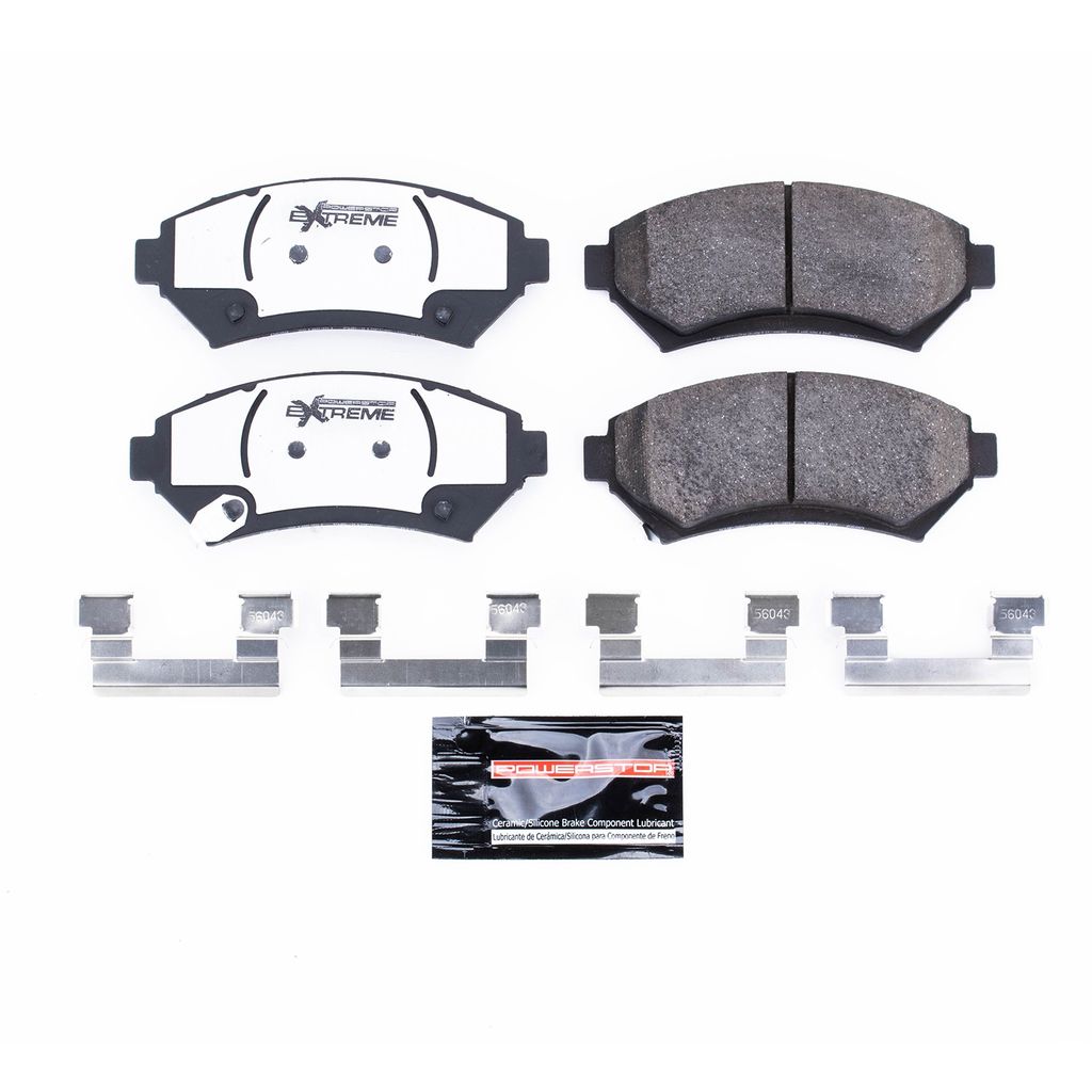 PowerStop Z26-699 - Z26 Street Performance Carbon Fiber Ceramic Brake Pads with Hardware