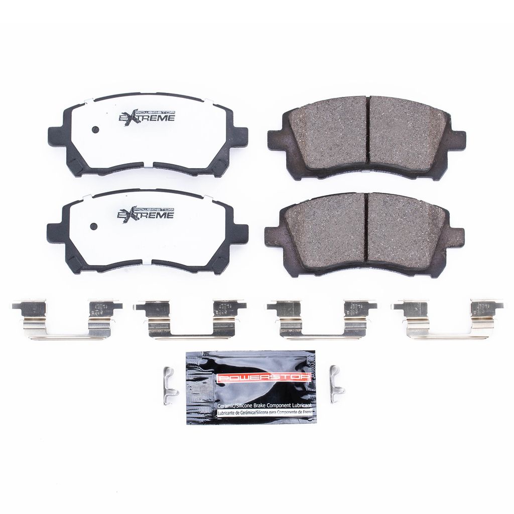 PowerStop Z26-721 - Z26 Street Performance Carbon Fiber Ceramic Brake Pads with Hardware