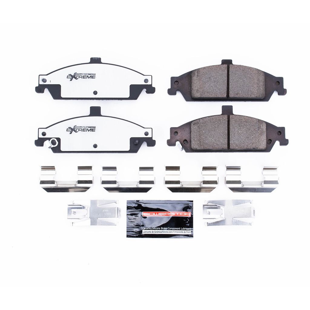 PowerStop Z26-727 - Z26 Street Performance Carbon Fiber Ceramic Brake Pads with Hardware