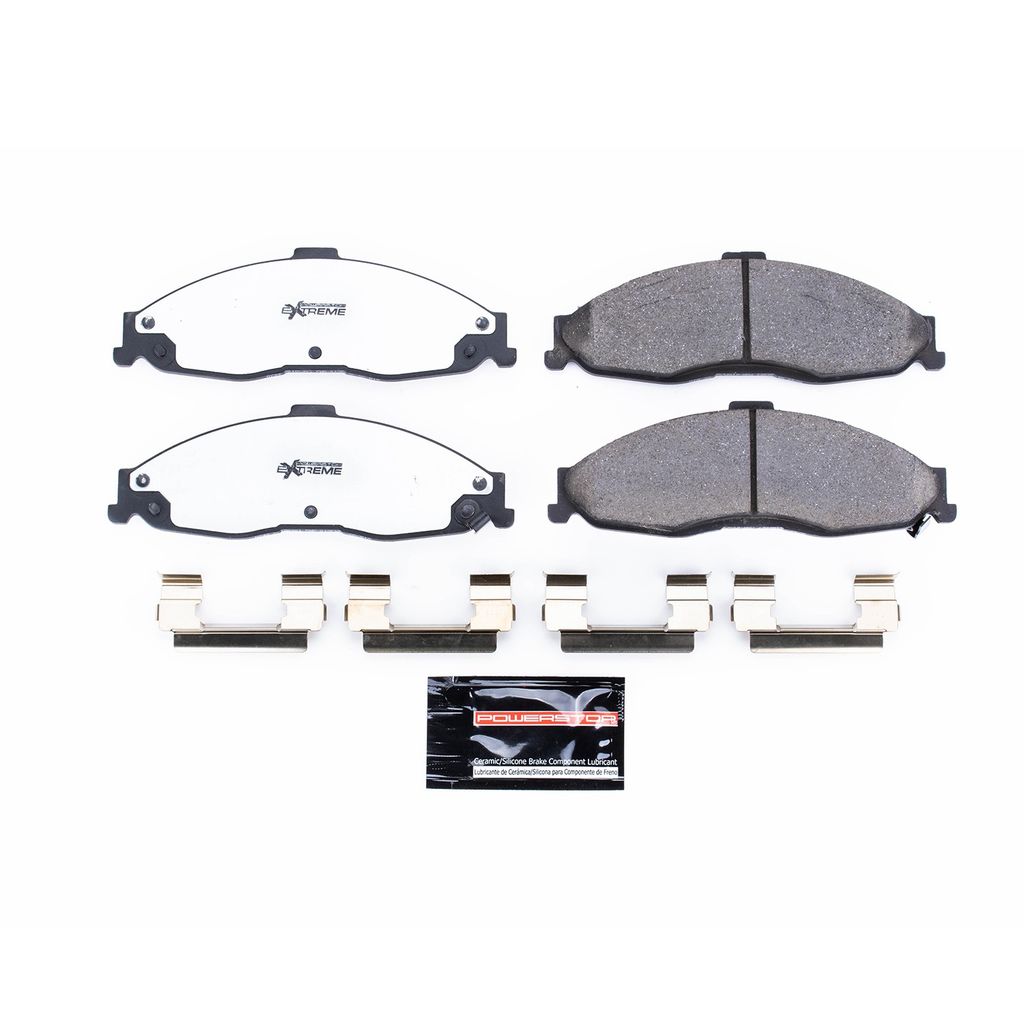 PowerStop Z26-749 - Z26 Street Performance Carbon Fiber Ceramic Brake Pads with Hardware