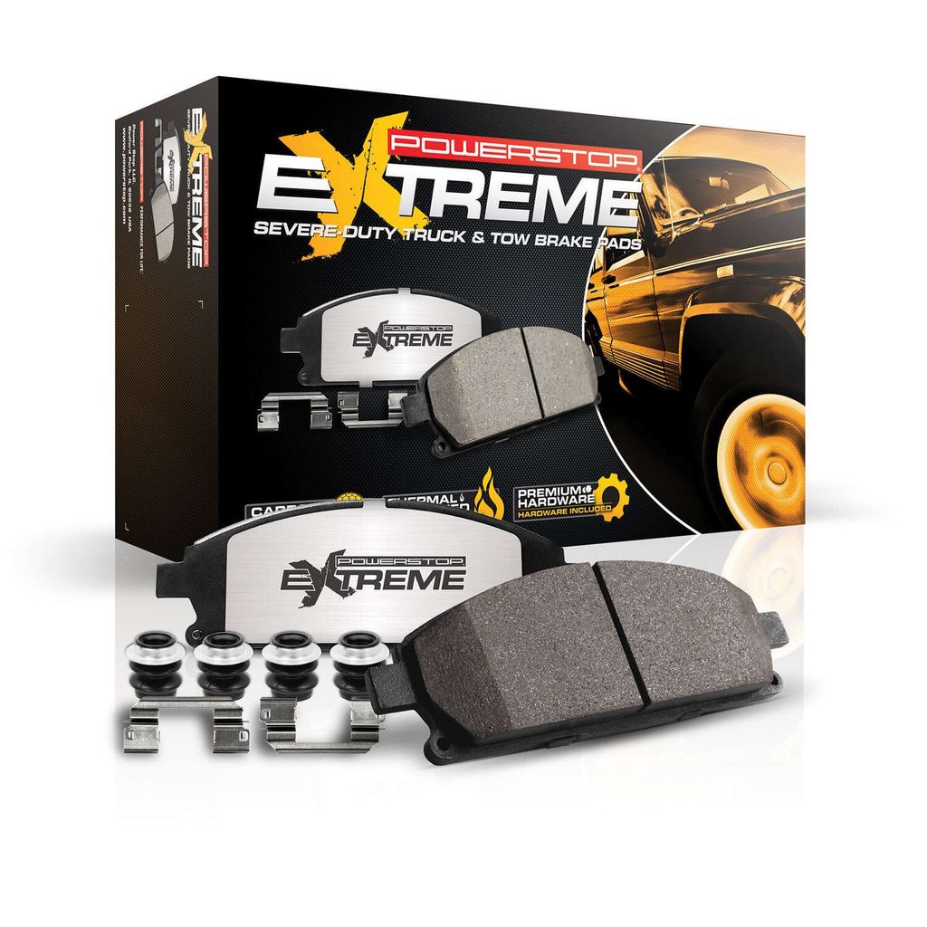 PowerStop Z36-2303 - Z36 Truck and SUV Carbon-Fiber Ceramic Brake Pads with Hardware Kit