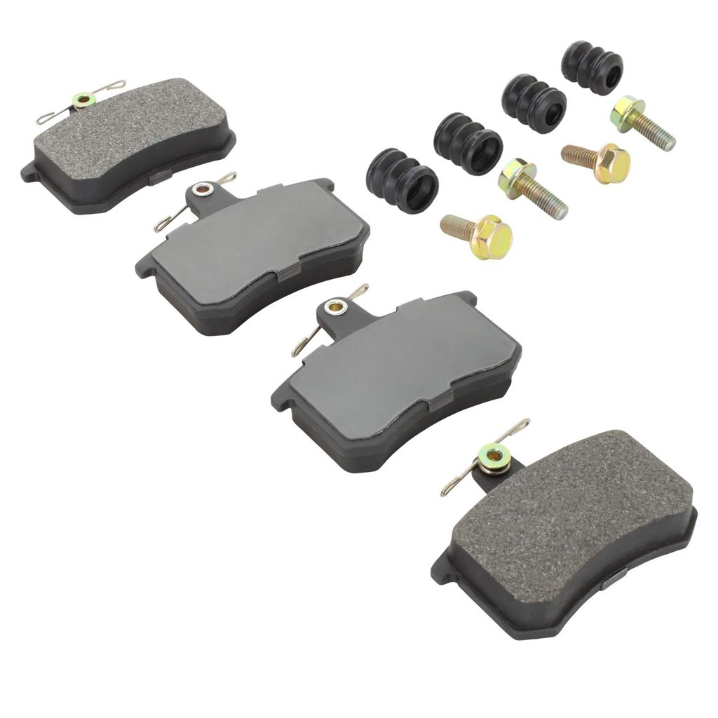 Quality-Built 1001-0228M - Premium Semi-Metallic Brake Pad Set with Hardware