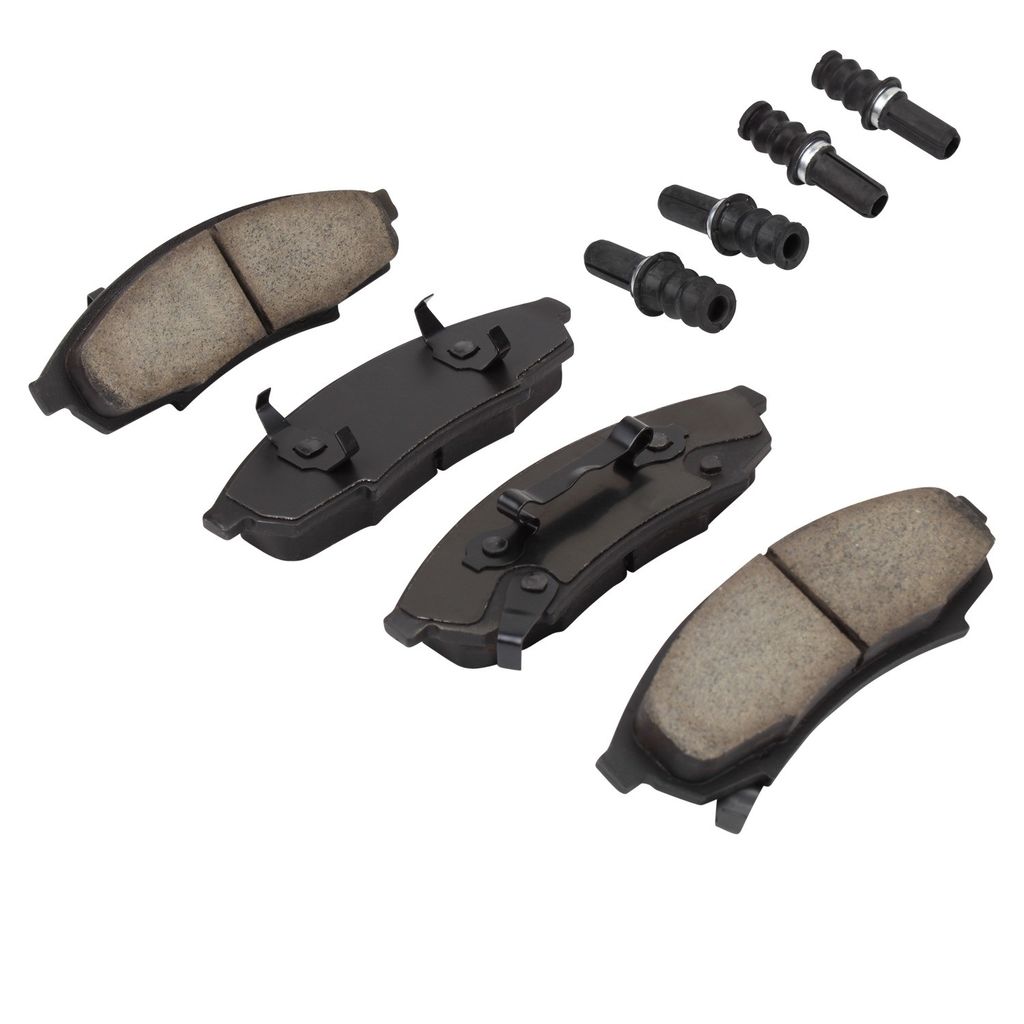 Quality-Built 1001-0376M - Premium Semi-Metallic Brake Pad Set with Hardware