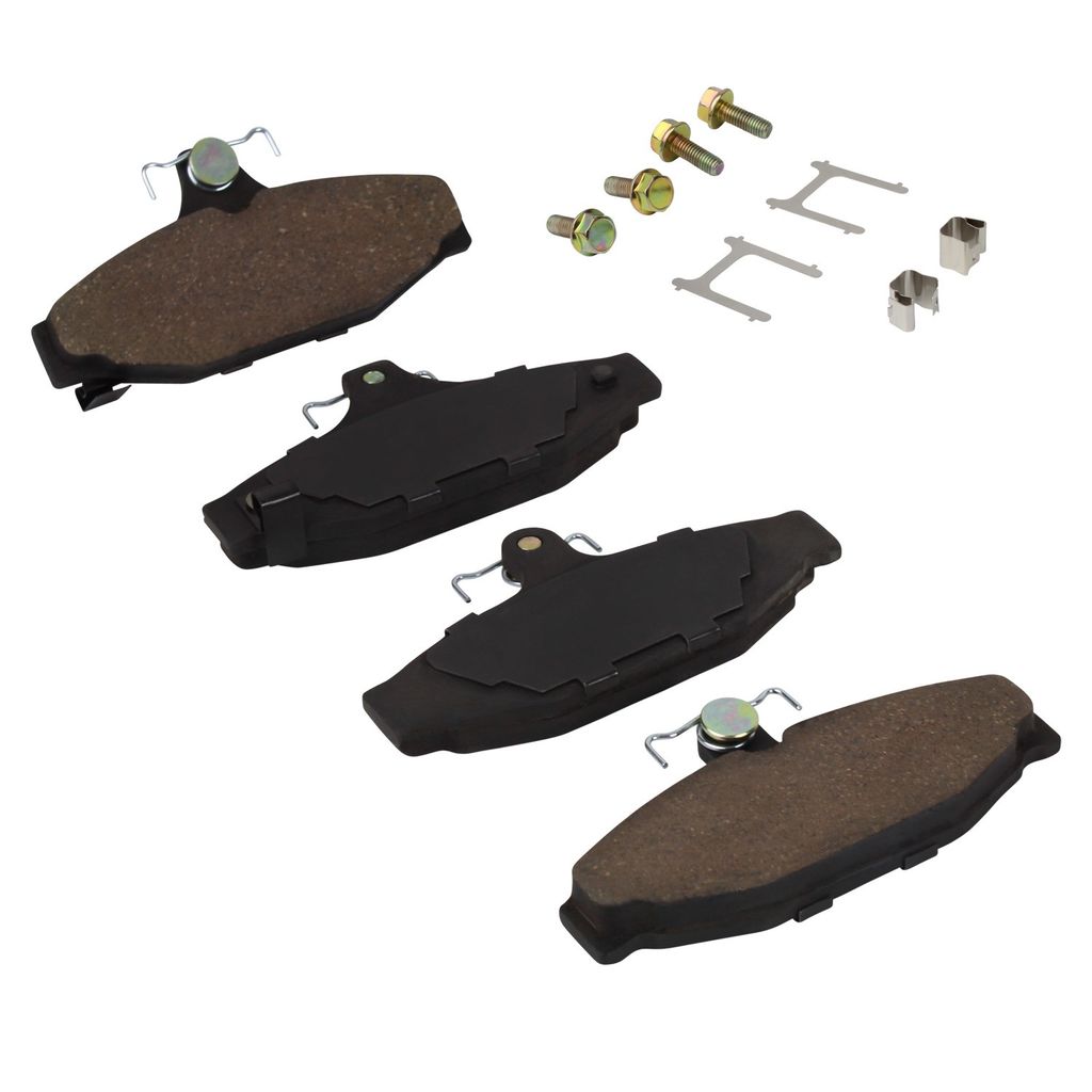 Quality-Built 1001-0413M - Premium Semi-Metallic Brake Pad Set with Hardware