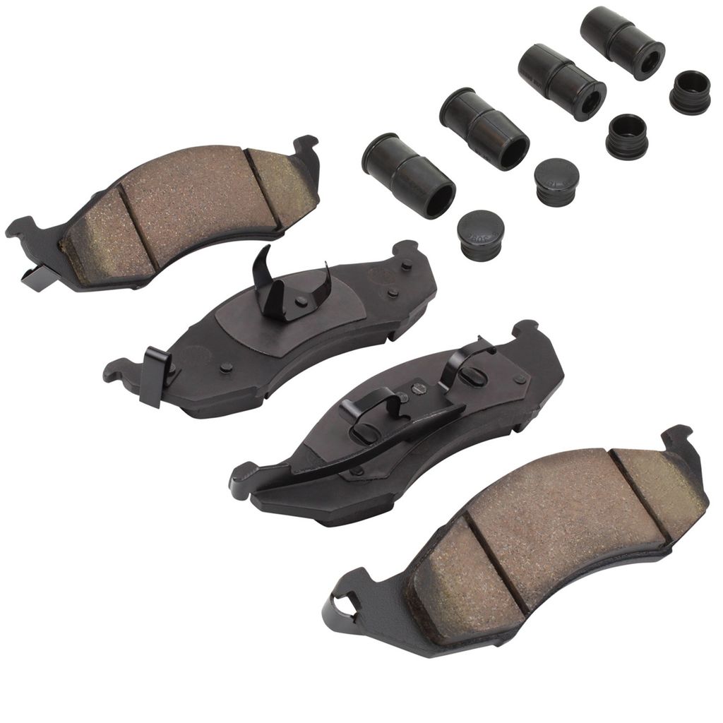 Quality-Built 1001-0576M - Premium Semi-Metallic Brake Pad Set with Hardware