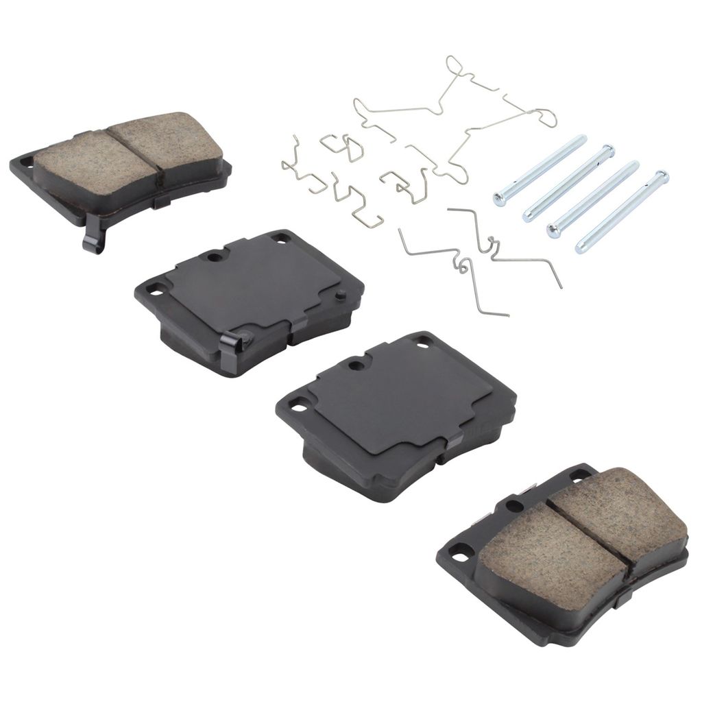 Quality-Built 1001-0733M - Premium Semi-Metallic Brake Pad Set with Hardware