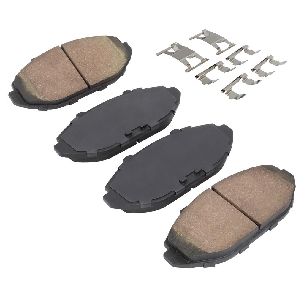 Quality-Built 1001-0748M - Premium Semi-Metallic Brake Pad Set with Hardware