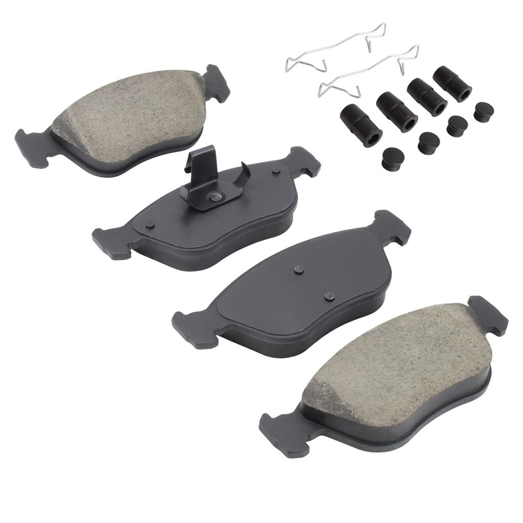 Quality-Built 1001-0783M - Premium Semi-Metallic Brake Pad Set with Hardware