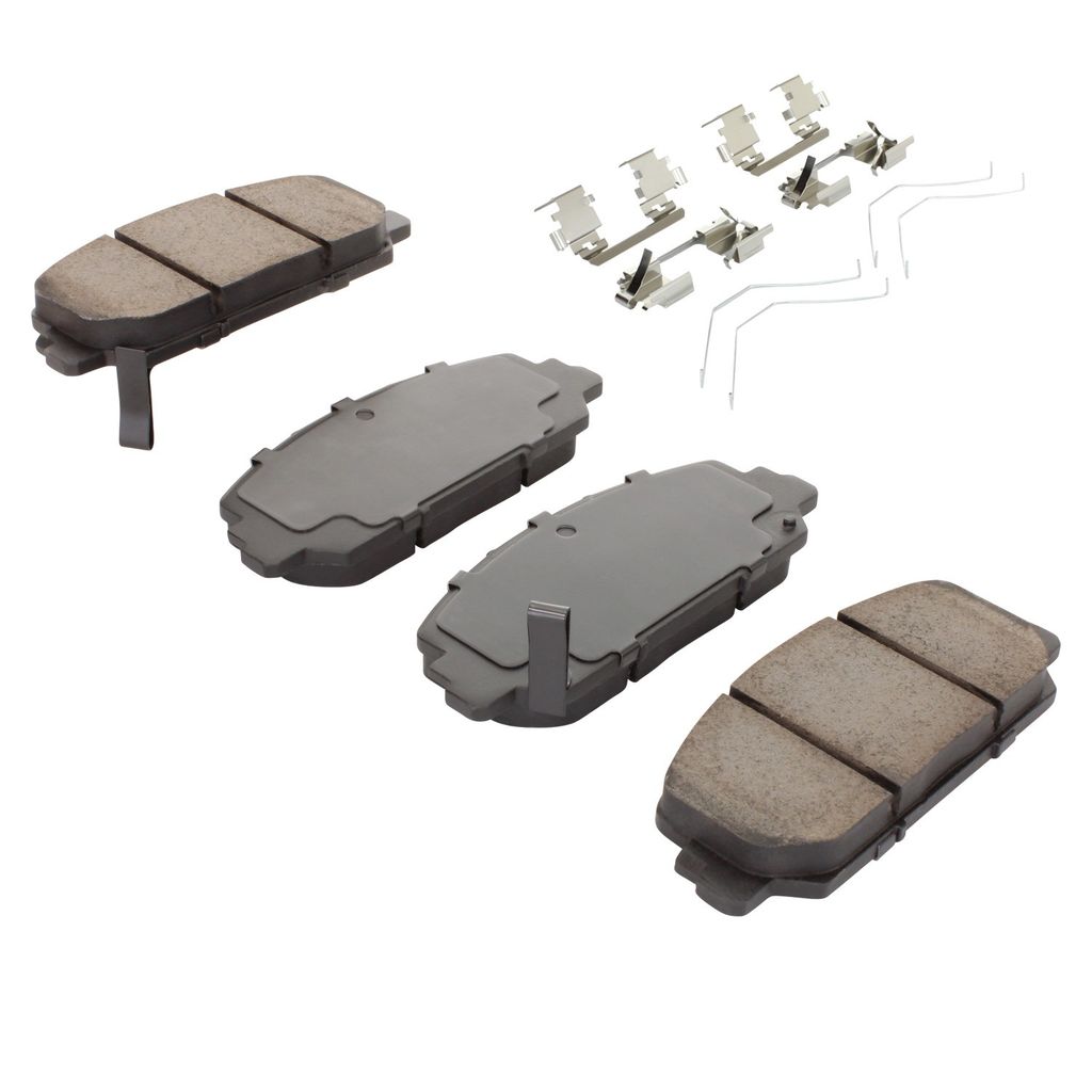 Quality-Built 1001-1697M - Premium Semi-Metallic Brake Pad Set with Hardware