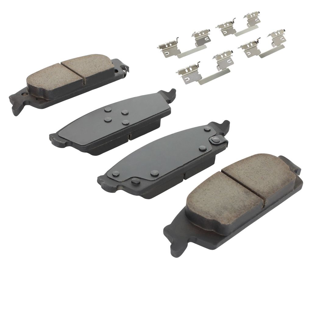 Quality-Built 1001-1707M - Premium Semi-Metallic Brake Pad Set with Hardware