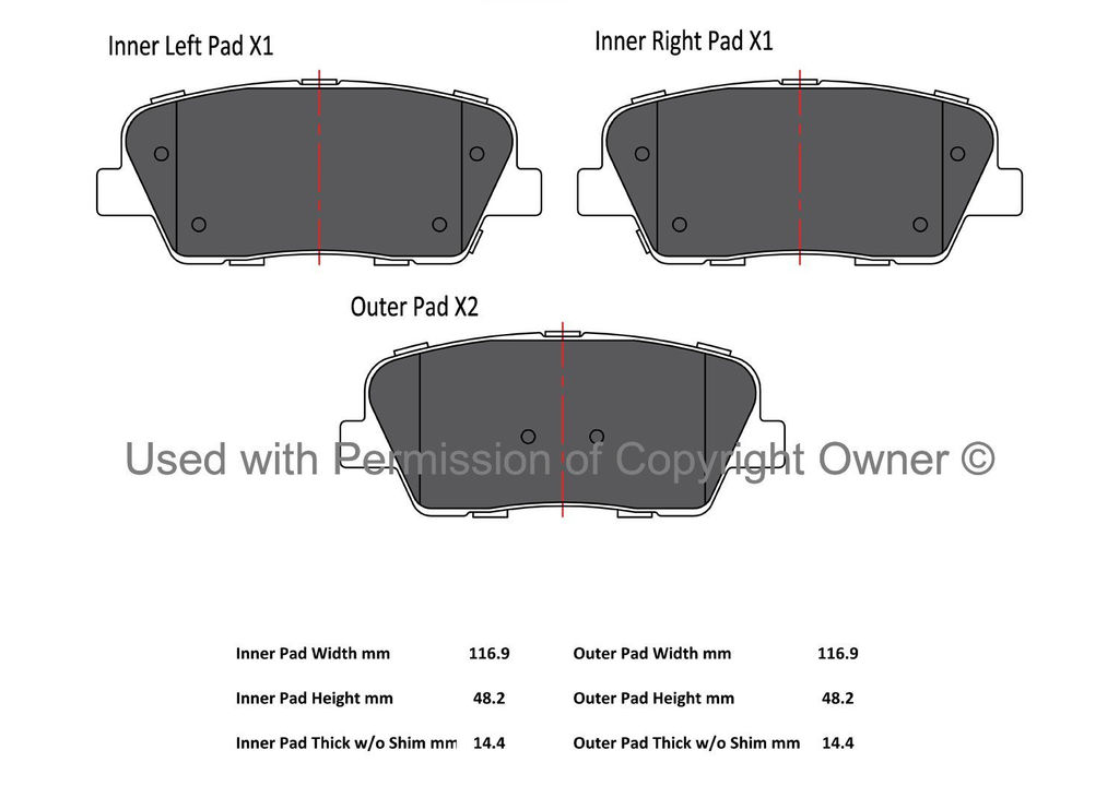 Quality-Built 1003-1284C - Black Series Ceramic Brake Pad Set