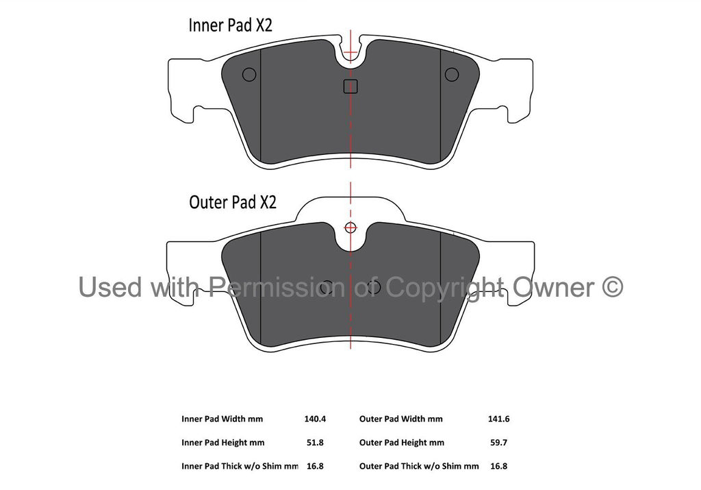 Quality-Built 1003-1122M - Black Series Semi-Metallic Brake Pad Set