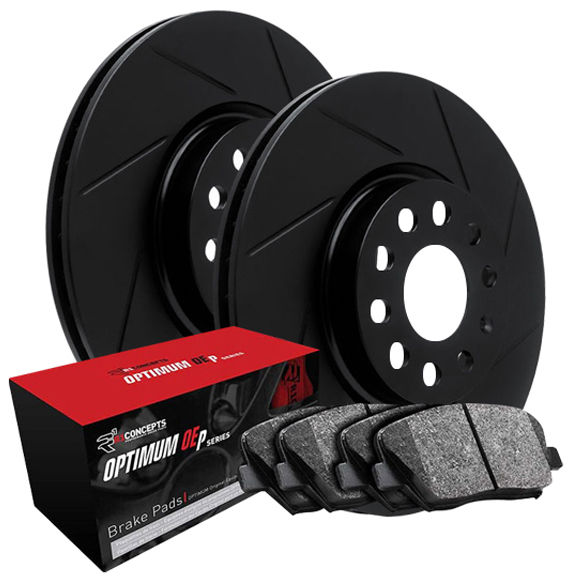 R1 Concepts Slotted Brake Kit - Stage 3 - OE Pad Formula