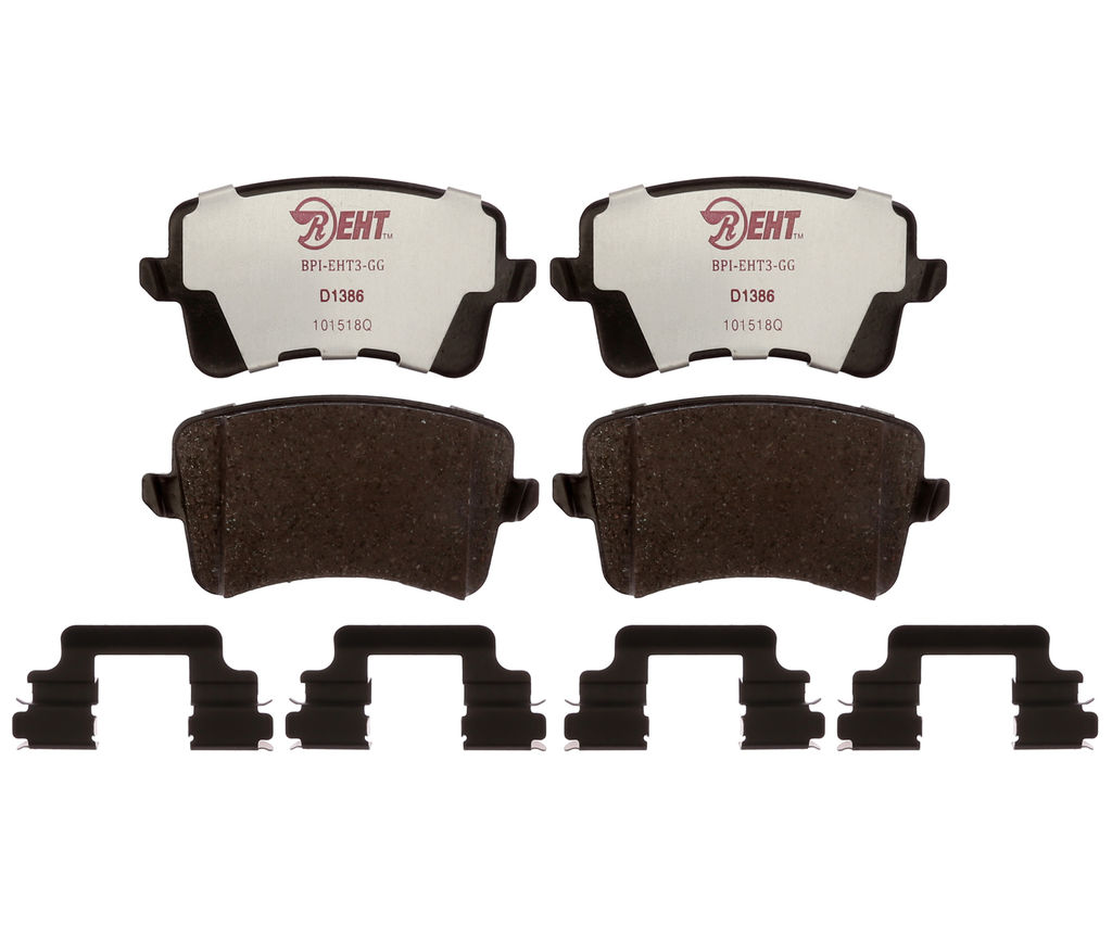 Raybestos EHT1386AH - Element3 Enhanced Compound Disc Brake Pads, 2 Wheel Set