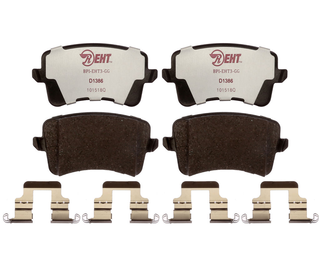 Raybestos EHT1386H - Element3 Enhanced Compound Disc Brake Pads, 2 Wheel Set