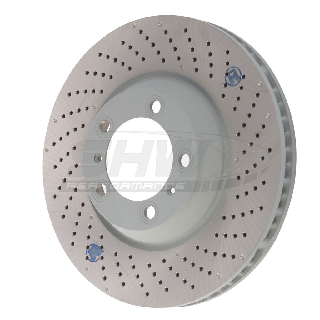 SHW Performance PFR33009 - Cross-drilled Monobloc Brake Rotor 350 x 34 mm