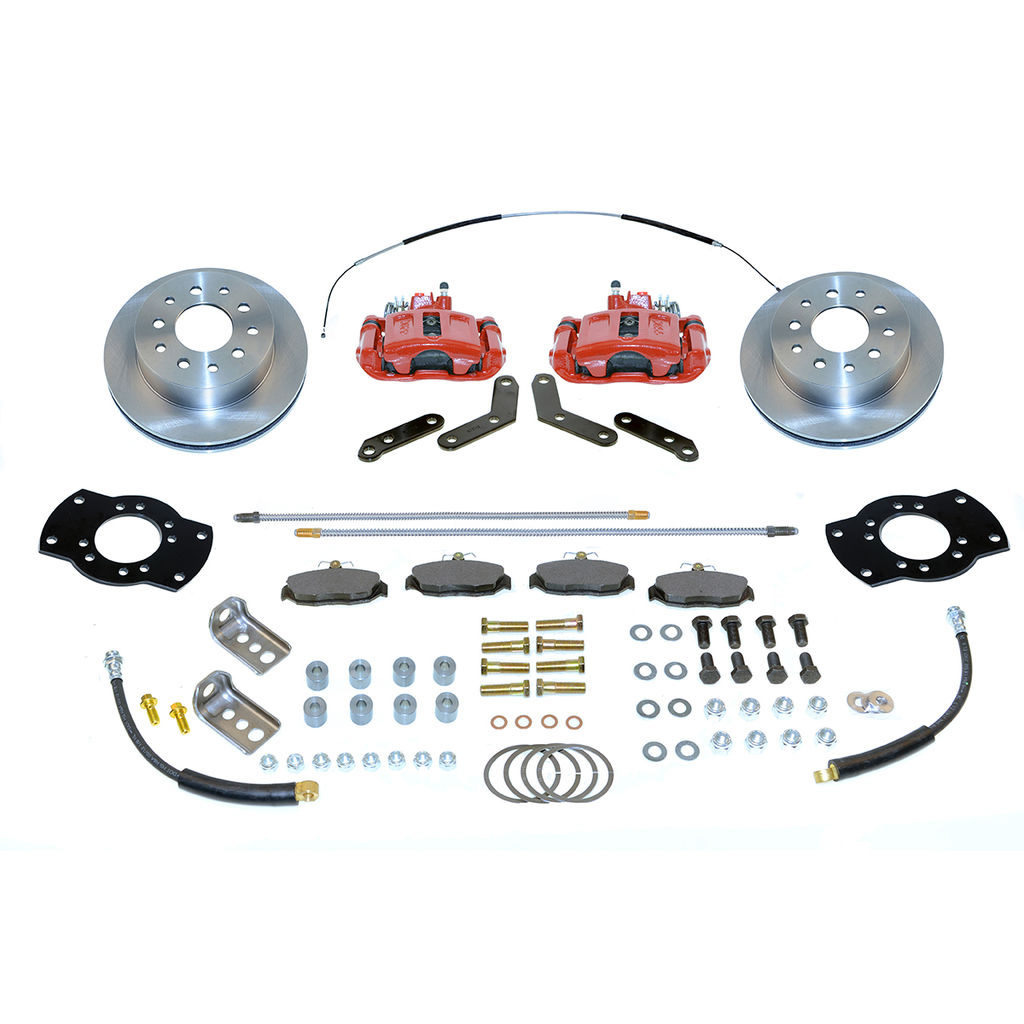 SSBC-USA A125-46R - New Rear Drum to Disc Brake Conversion Kit w/ Rotors, Red