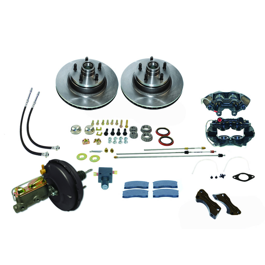 SSBC-USA A133-10 - American Made Kelsey Hayes Style 4-Piston Front Drum to Disc Brake Conversion Kit w/ Rotors