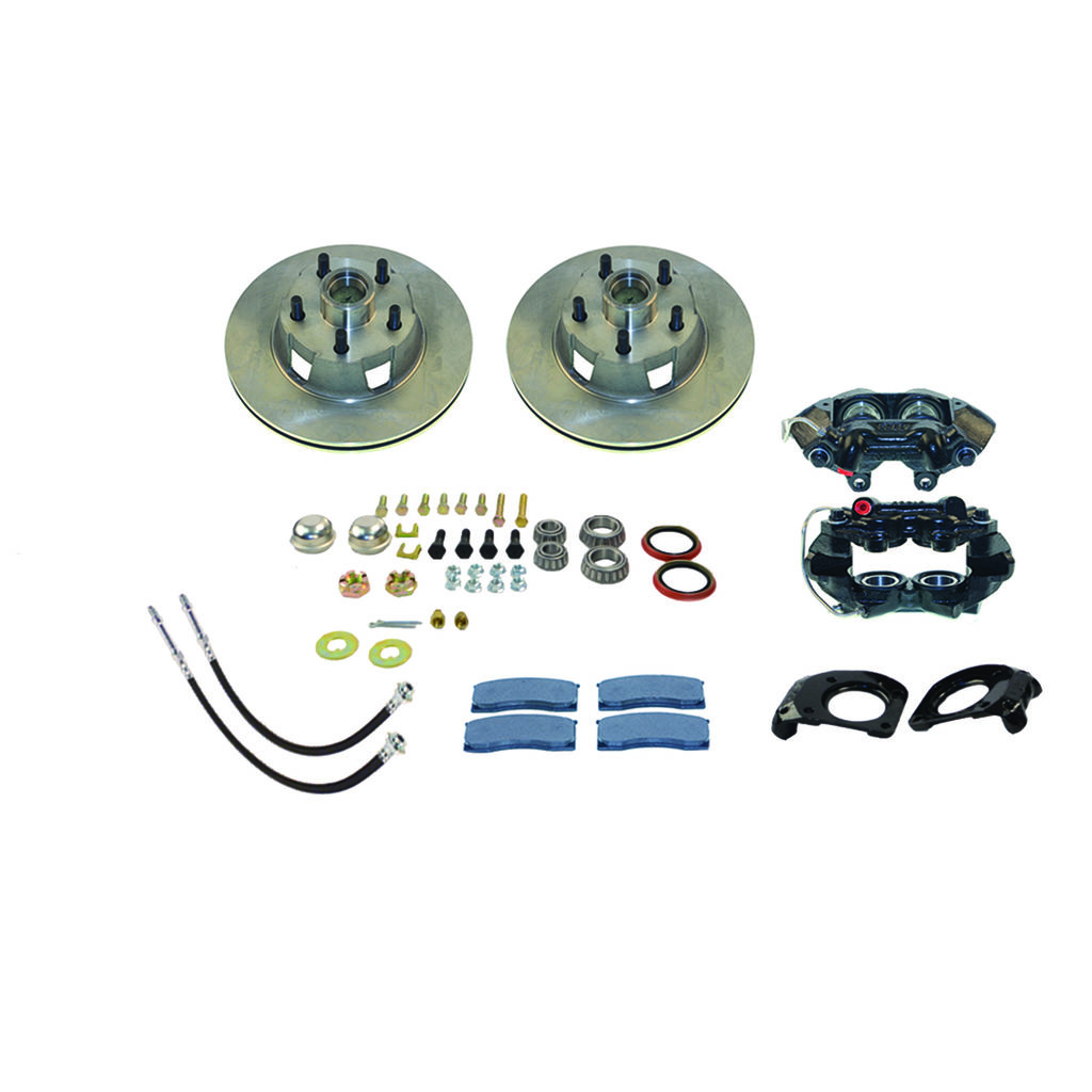 SSBC-USA W120 - American Made 4-Piston Front Drum to Disc Conversion Kit w/ Rotors