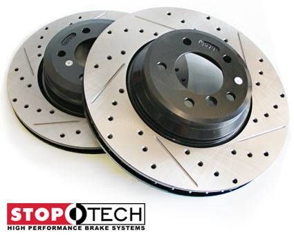 Rear Stoptech 938.67505 Street Axle Pack Drilled & Slotted 