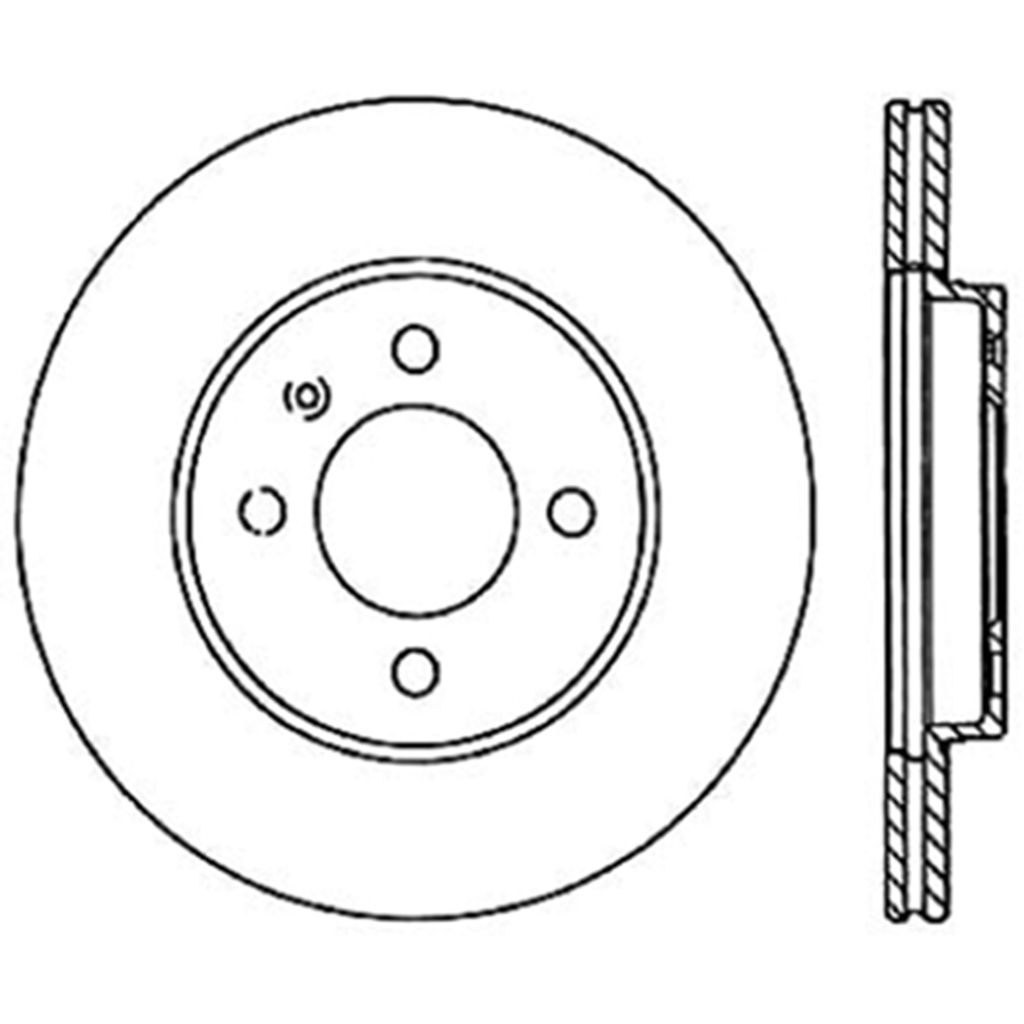 Stoptech 127.33023CL - Sportstop Cryo Drilled and Slotted Brake Rotor
