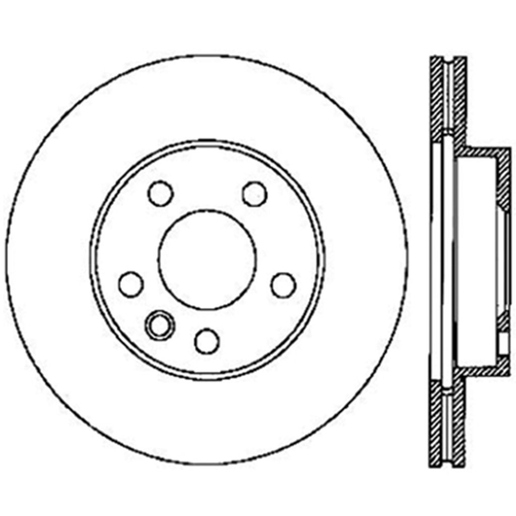 Stoptech 127.33074CL - Sportstop Cryo Drilled and Slotted Brake Rotor