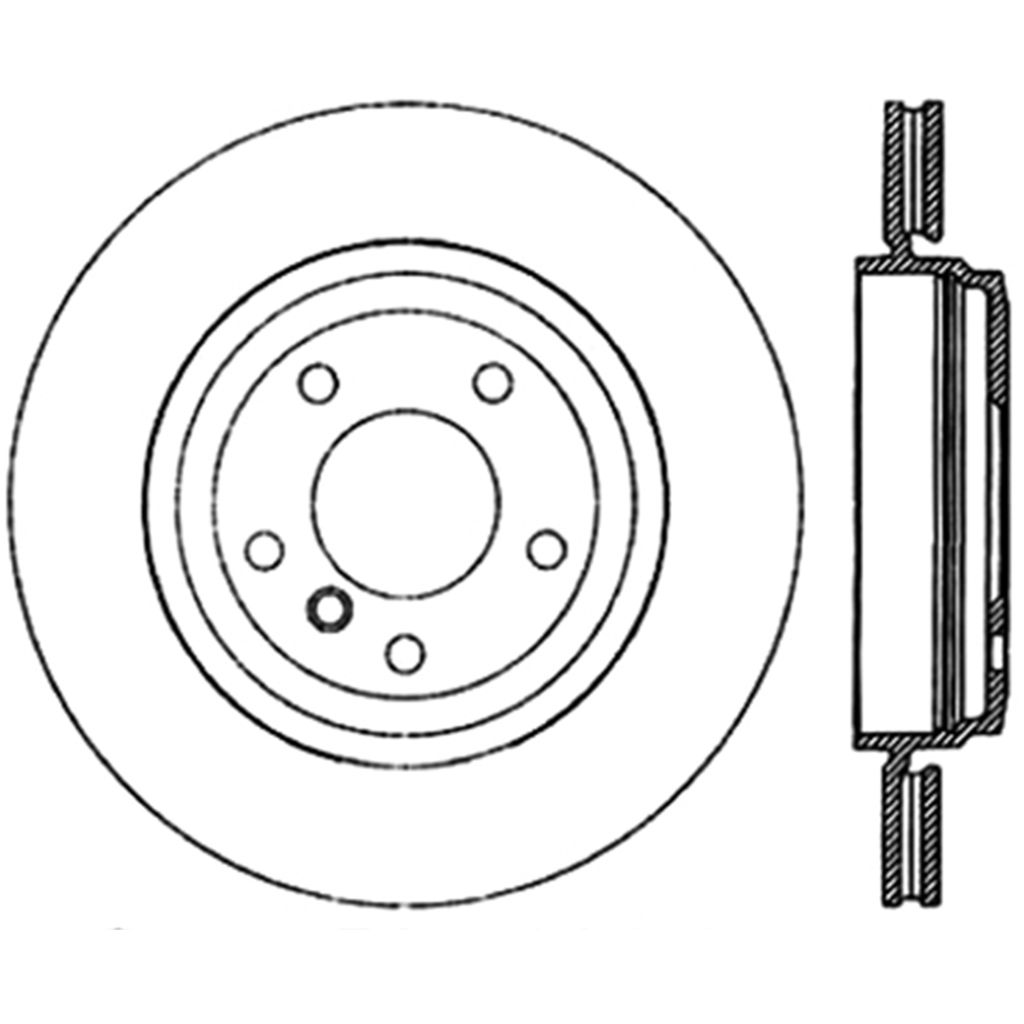 Stoptech 127.34057CL - Sportstop Cryo Drilled and Slotted Brake Rotor