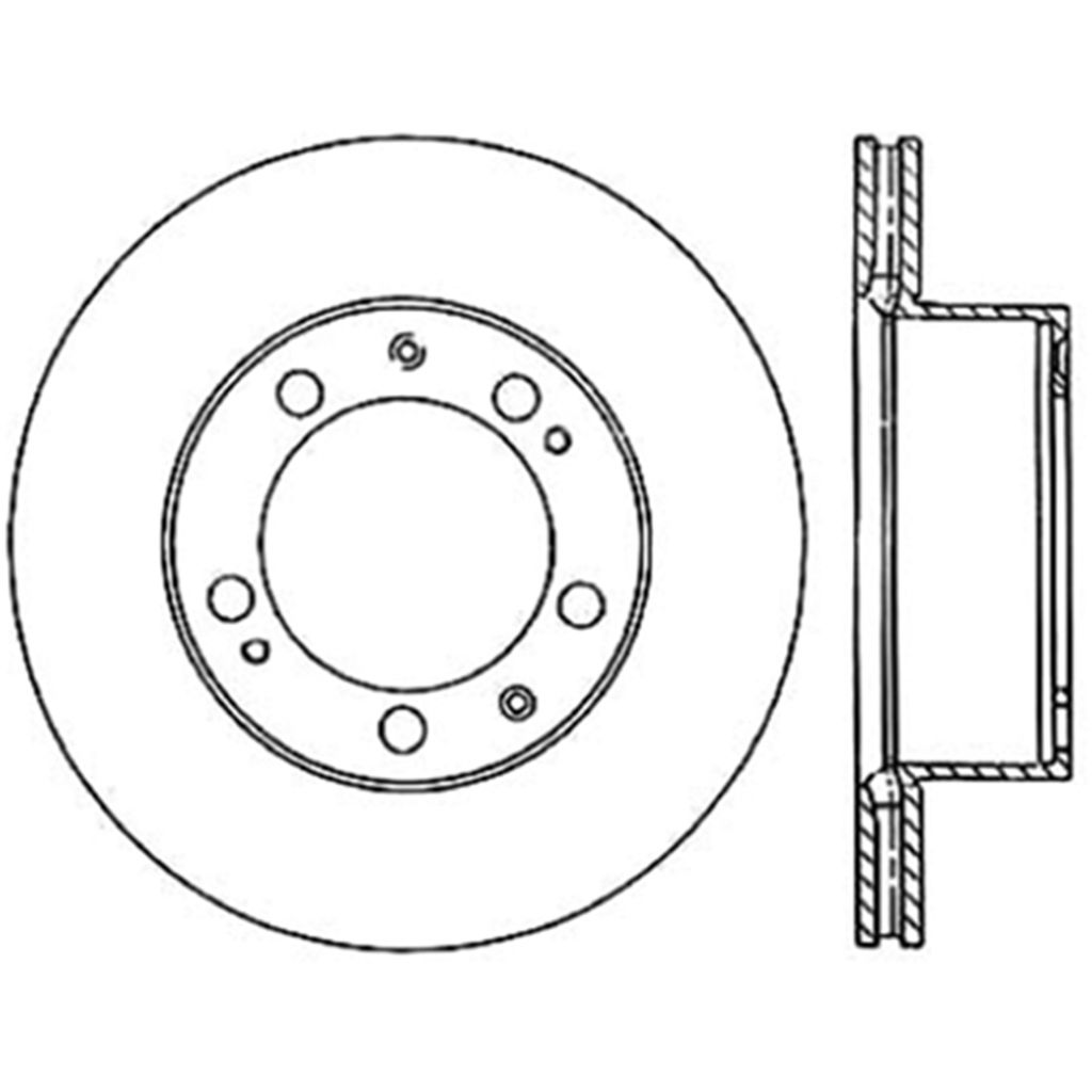 Stoptech 127.37021CR - Sportstop Cryo Drilled and Slotted Brake Rotor