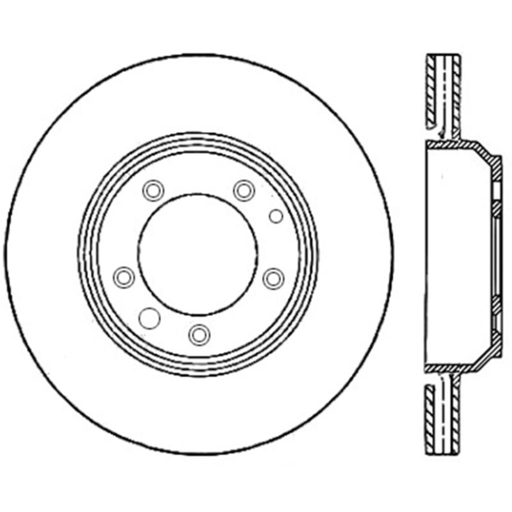 Stoptech 127.37044R - Sport Drilled and Slotted Brake Rotor