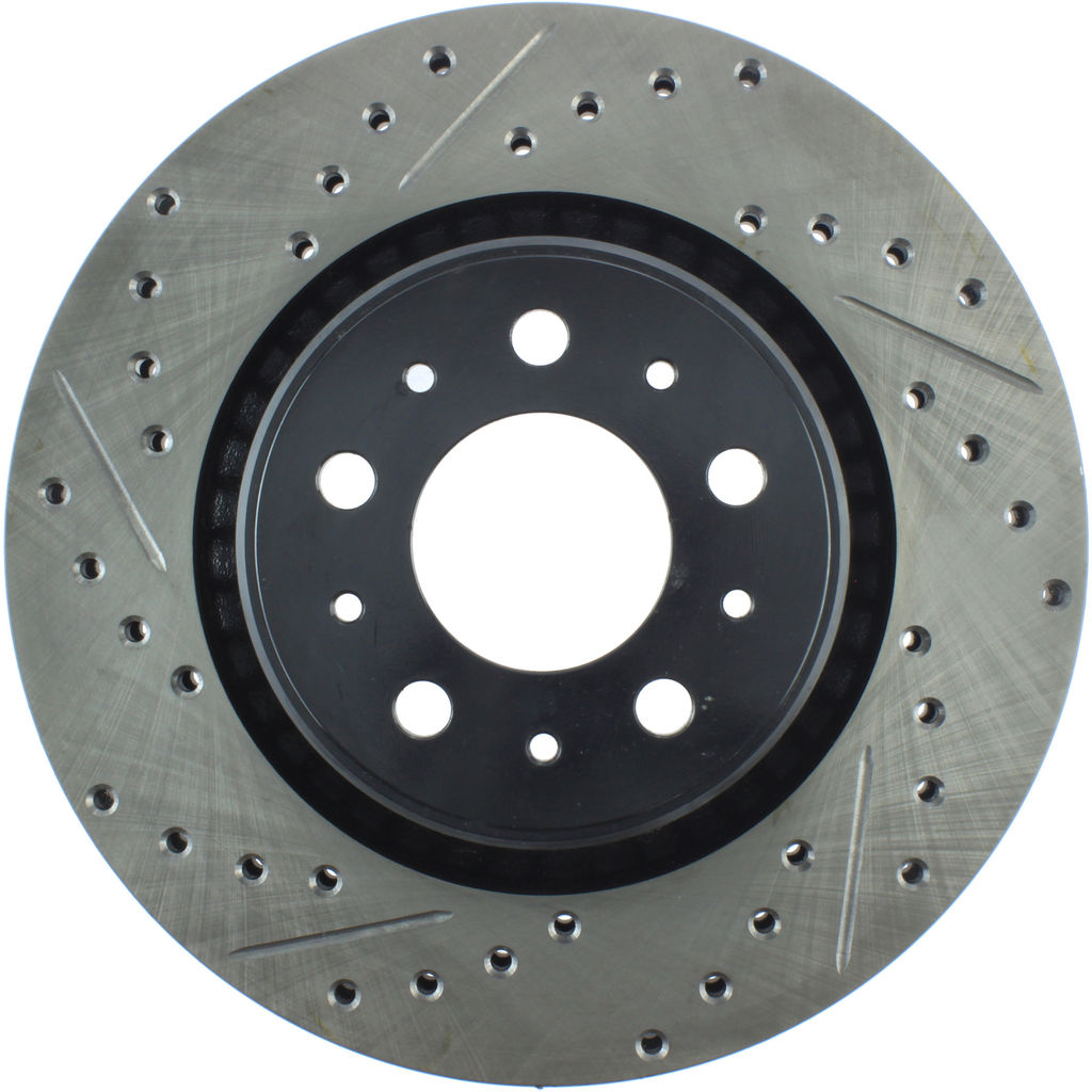 Stoptech 127.39023CR - Sportstop Cryo Drilled and Slotted Brake Rotor