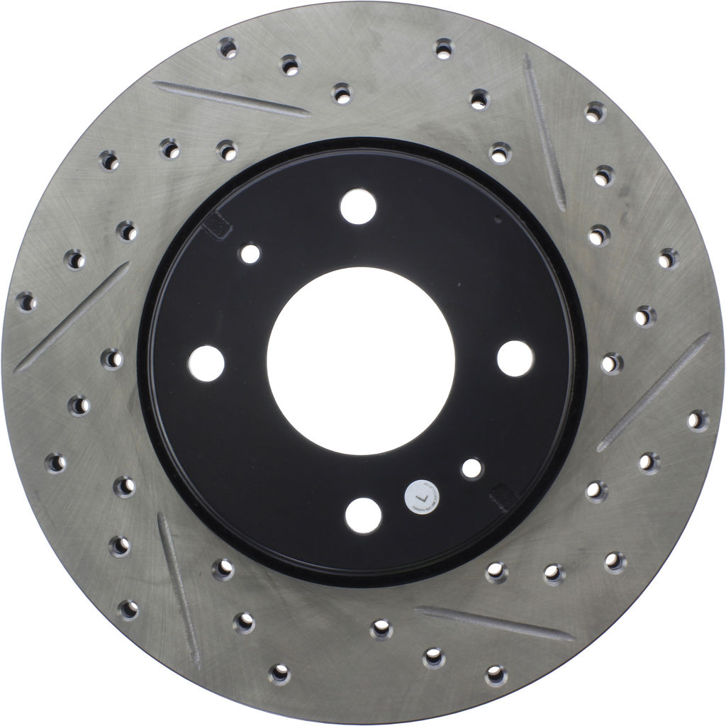 Stoptech 127.39027CL - Sportstop Cryo Drilled and Slotted Brake Rotor