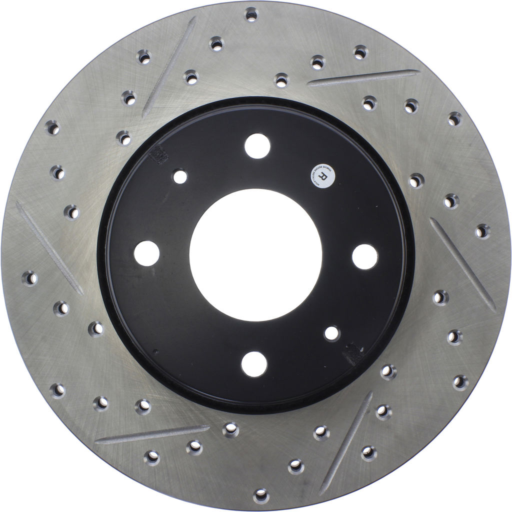 Stoptech 127.39027CR - Sportstop Cryo Drilled and Slotted Brake Rotor