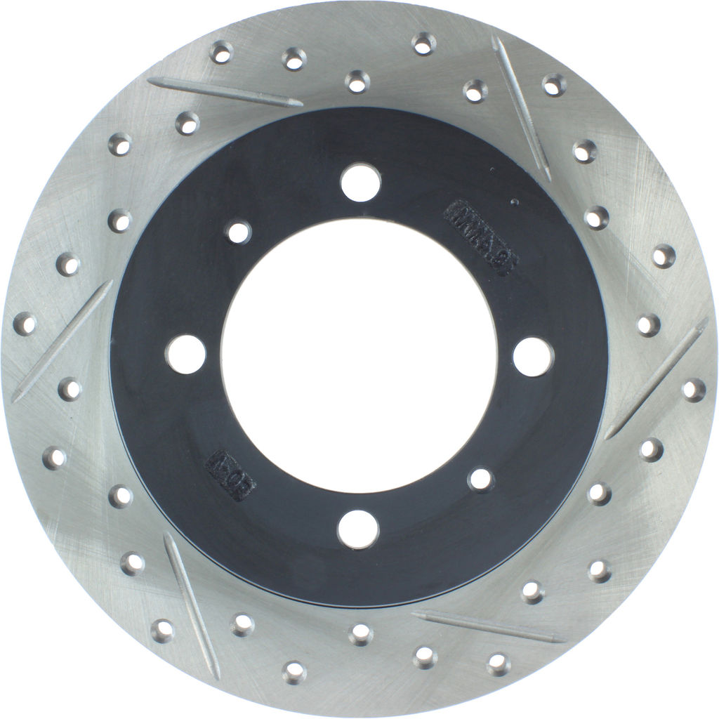 Stoptech 127.39028CL - Sportstop Cryo Drilled and Slotted Brake Rotor