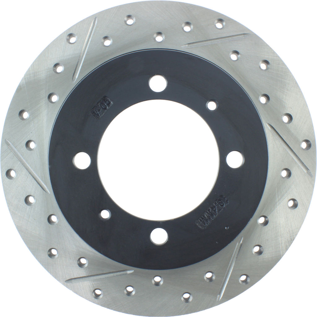 Stoptech 127.39028CR - Sportstop Cryo Drilled and Slotted Brake Rotor