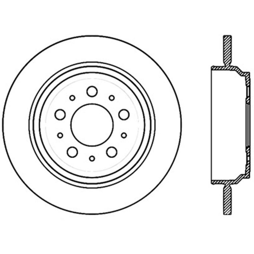 Stoptech 127.39030CR - Sportstop Cryo Drilled and Slotted Brake Rotor