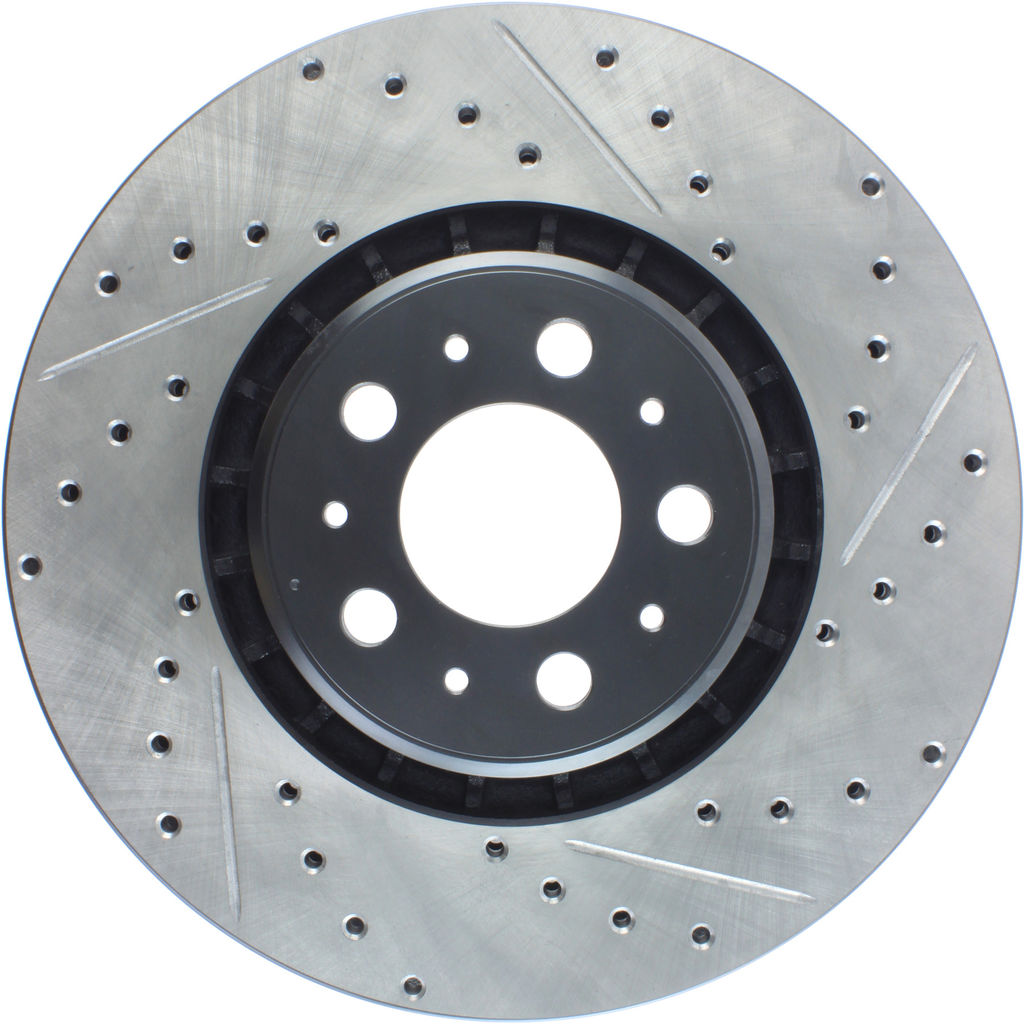 Stoptech 127.39034CL - Sportstop Cryo Drilled and Slotted Brake Rotor