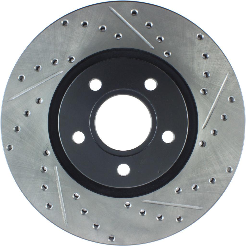 Stoptech 127.39037CL - Sportstop Cryo Drilled and Slotted Brake Rotor