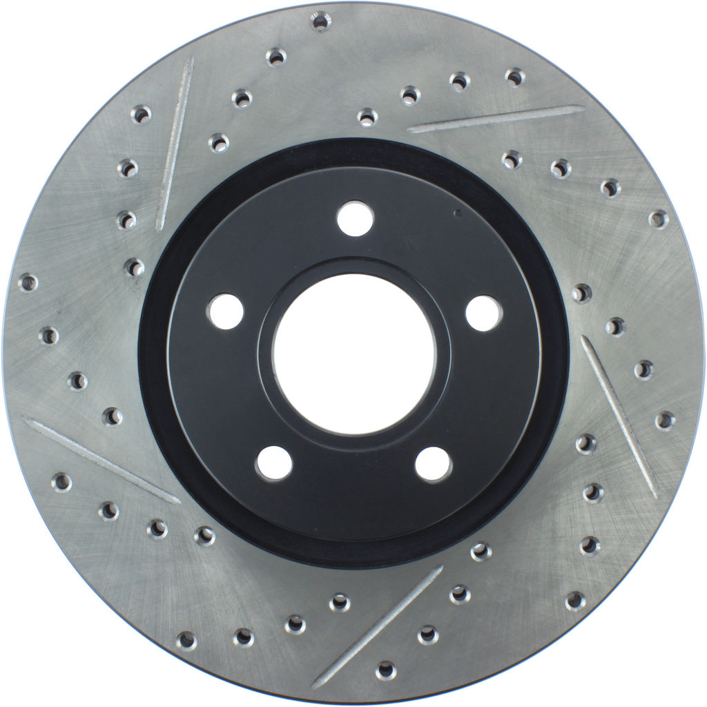 Stoptech 127.39037CR - Sportstop Cryo Drilled and Slotted Brake Rotor