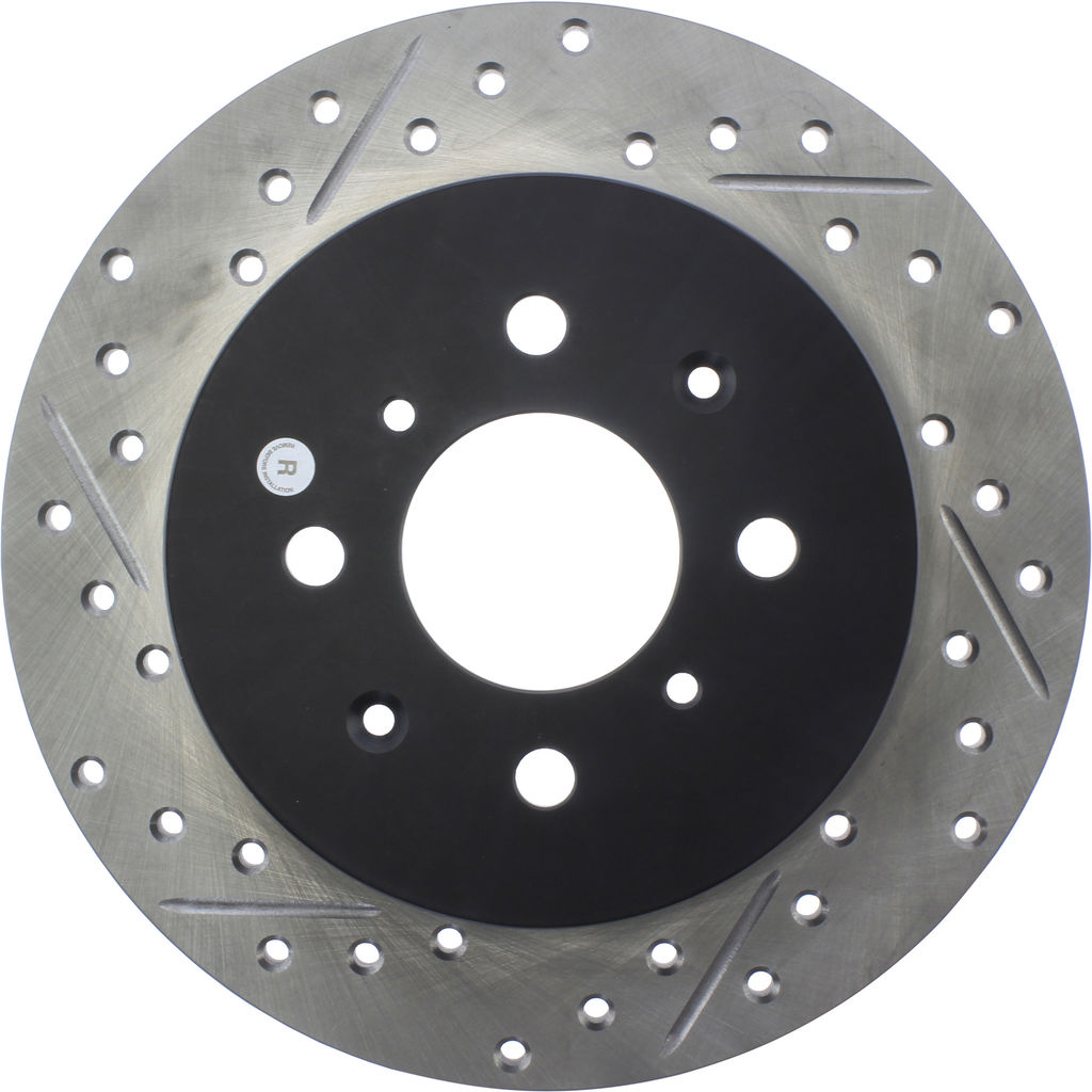 Stoptech 127.40060R - Sport Drilled and Slotted Brake Rotor