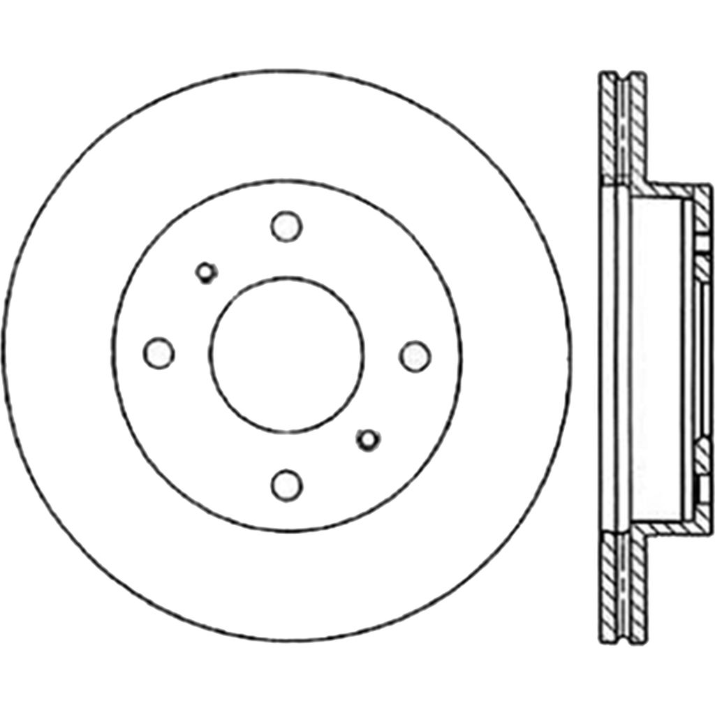 Stoptech 127.42040R - Sport Drilled and Slotted Brake Rotor