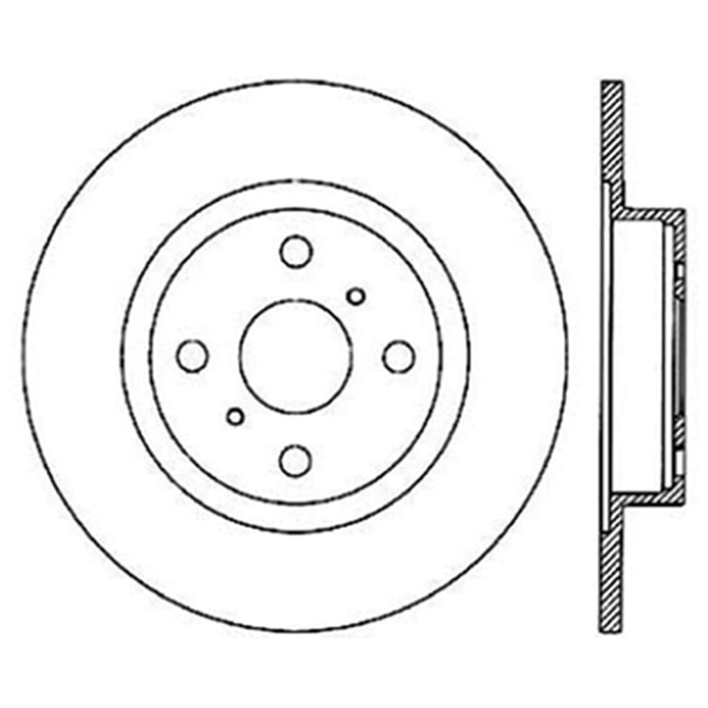 Stoptech 127.44055R - Sport Drilled and Slotted Brake Rotor