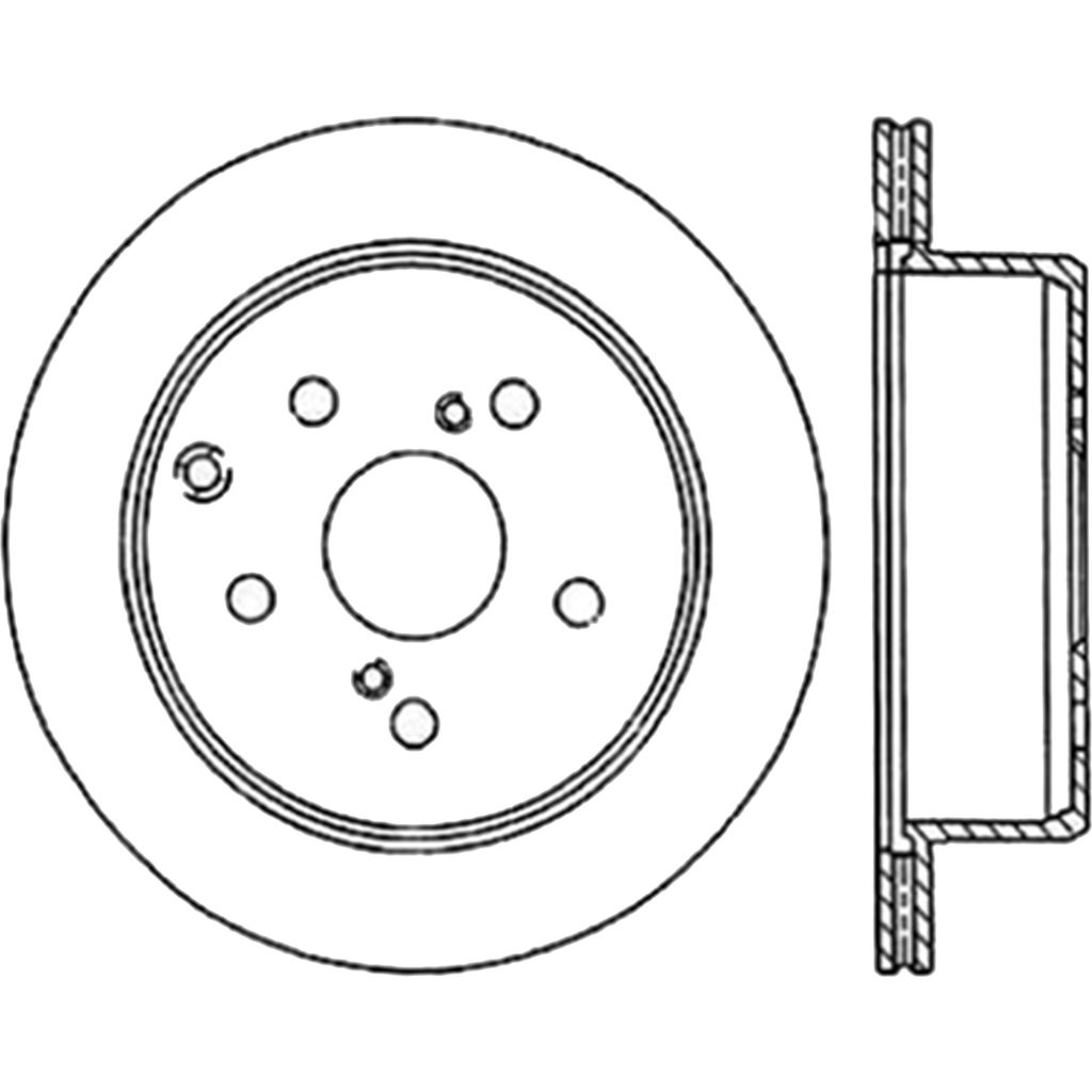 Stoptech 127.44057L - Sport Drilled and Slotted Brake Rotor