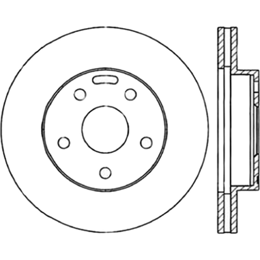 Stoptech 127.44074R - Sport Drilled and Slotted Brake Rotor