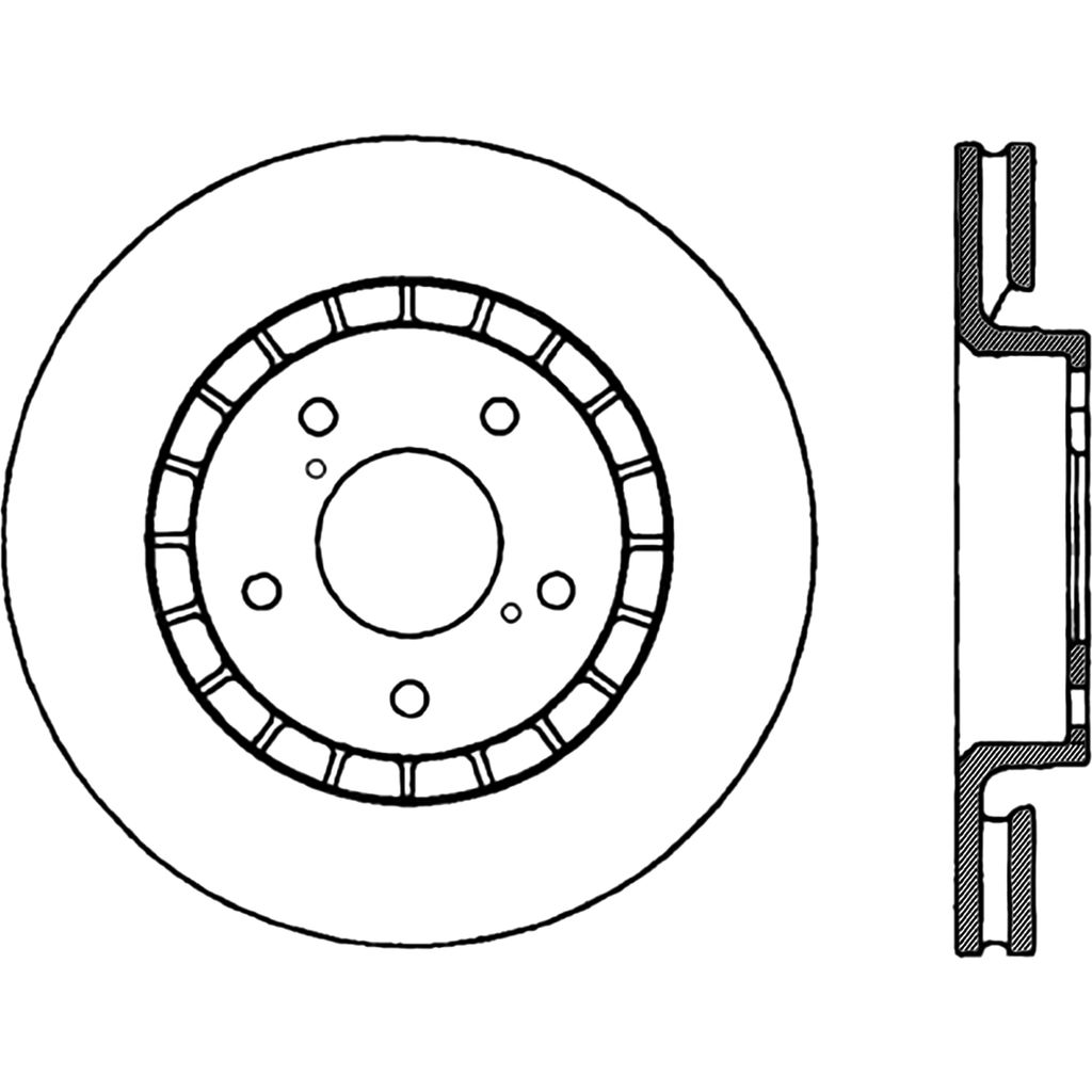 Stoptech 127.44137R - Sport Drilled and Slotted Brake Rotor