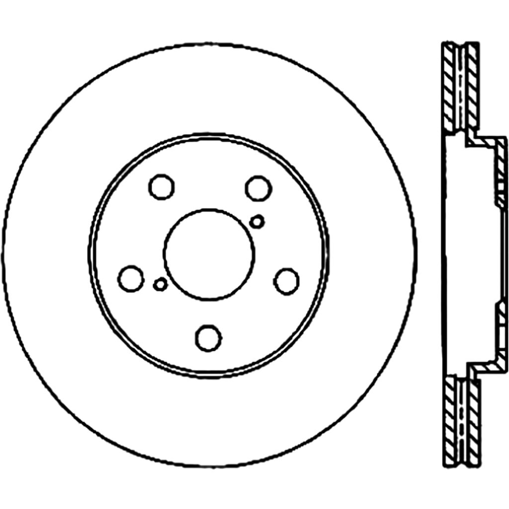 Stoptech 127.44138L - Sport Drilled and Slotted Brake Rotor