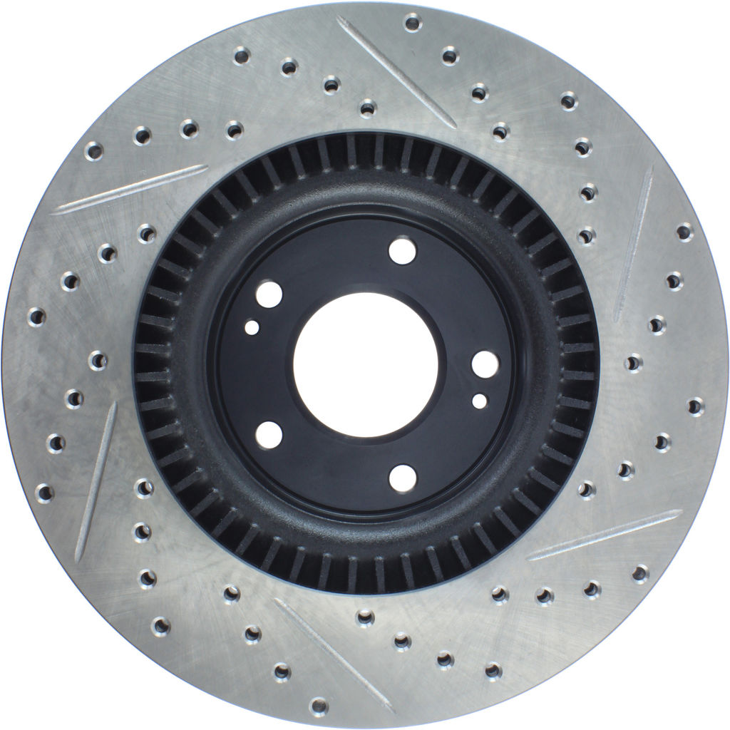 Stoptech 127.51038R - Sport Drilled and Slotted Brake Rotor
