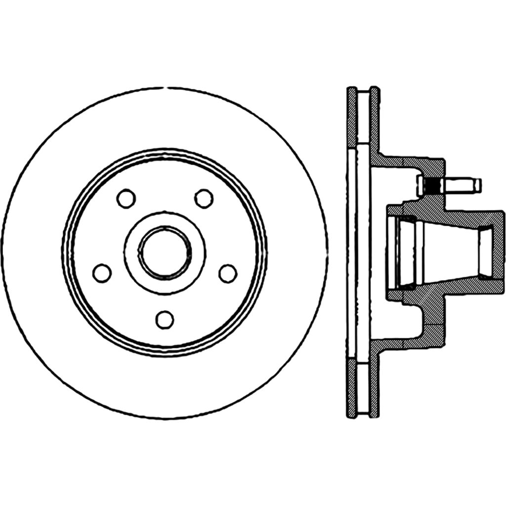 Stoptech 127.61017L - Sport Drilled and Slotted Brake Rotor