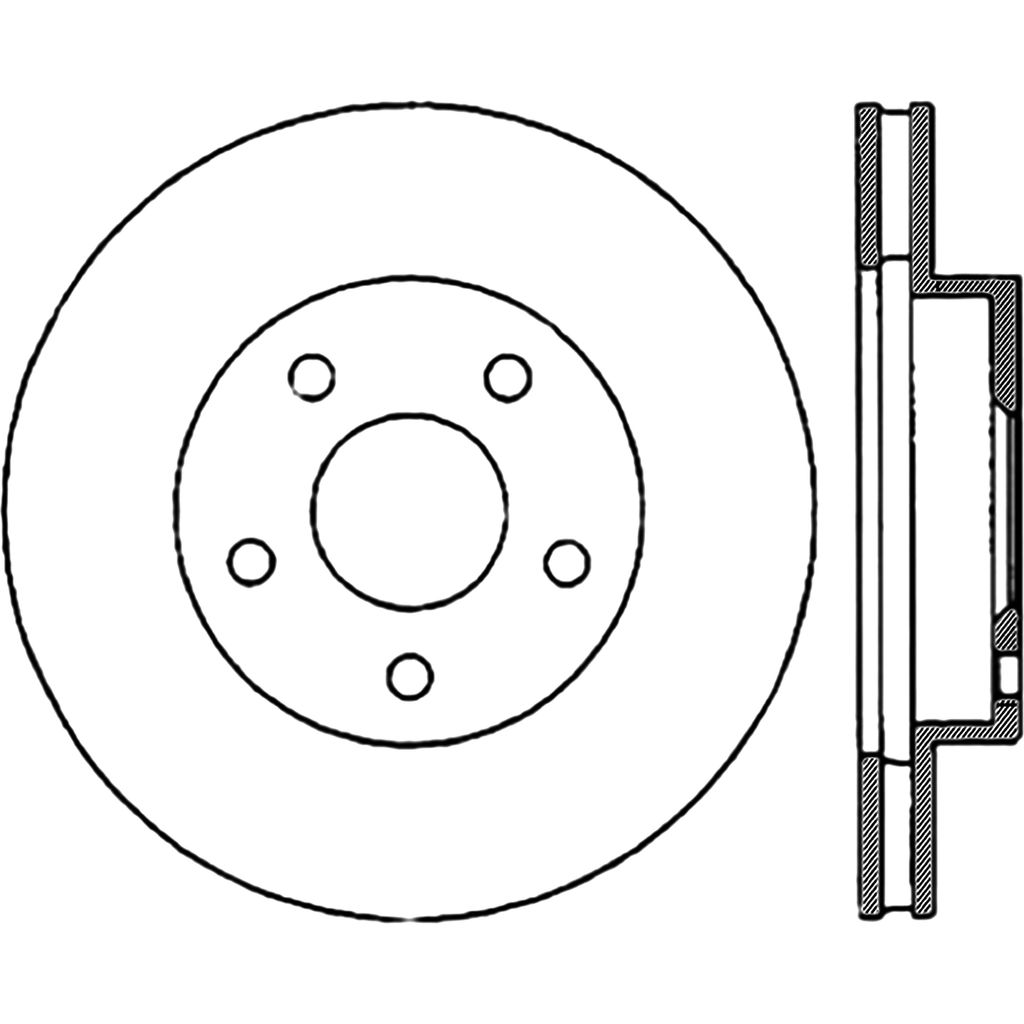 Stoptech 127.62023L - Sport Drilled and Slotted Brake Rotor