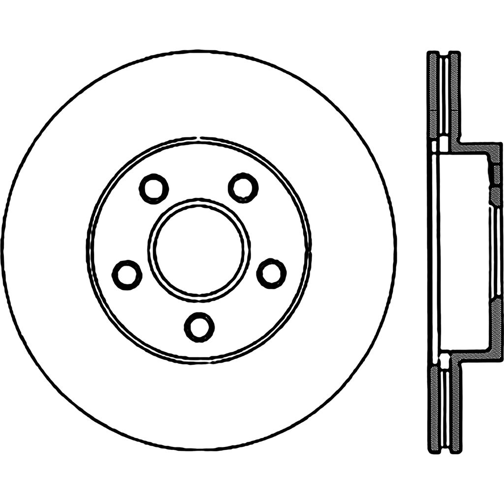 Stoptech 127.62034R - Sport Drilled and Slotted Brake Rotor
